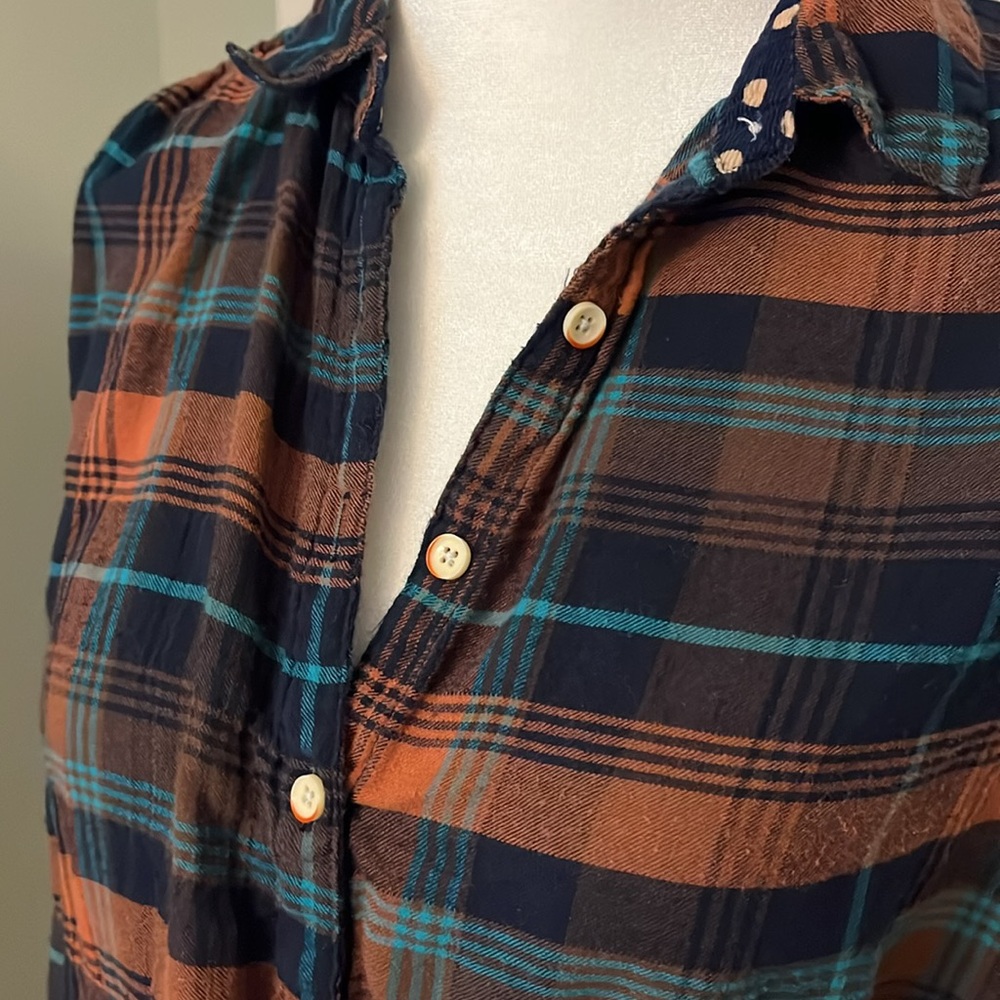Anthropologie Isabella Sinclair Crossover Flannel Button down - Picture 2 of 9